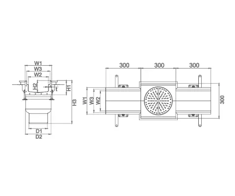 Center Outlet with Outlet Box-02
