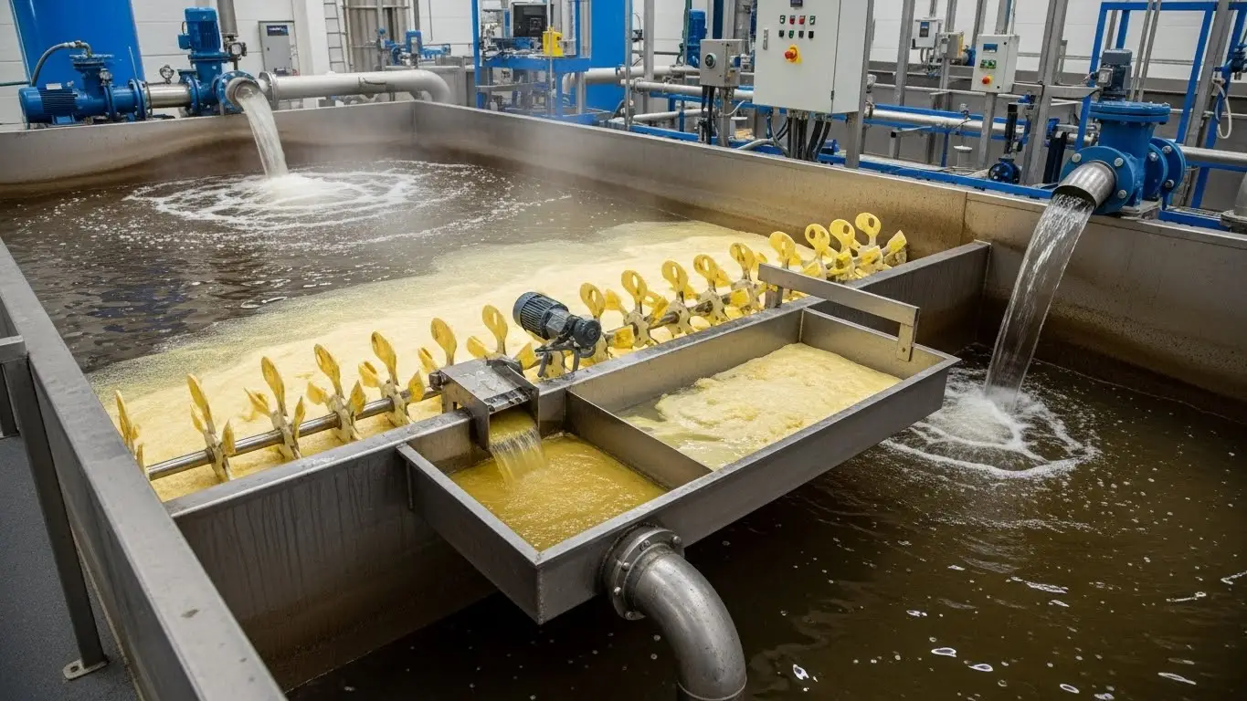 grease separation for wastewater treatment