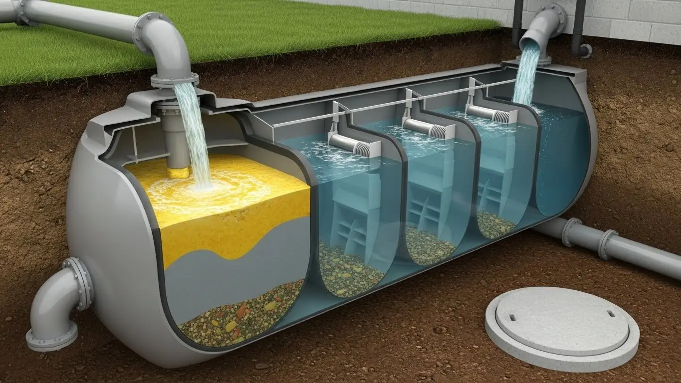 underground grease separator system