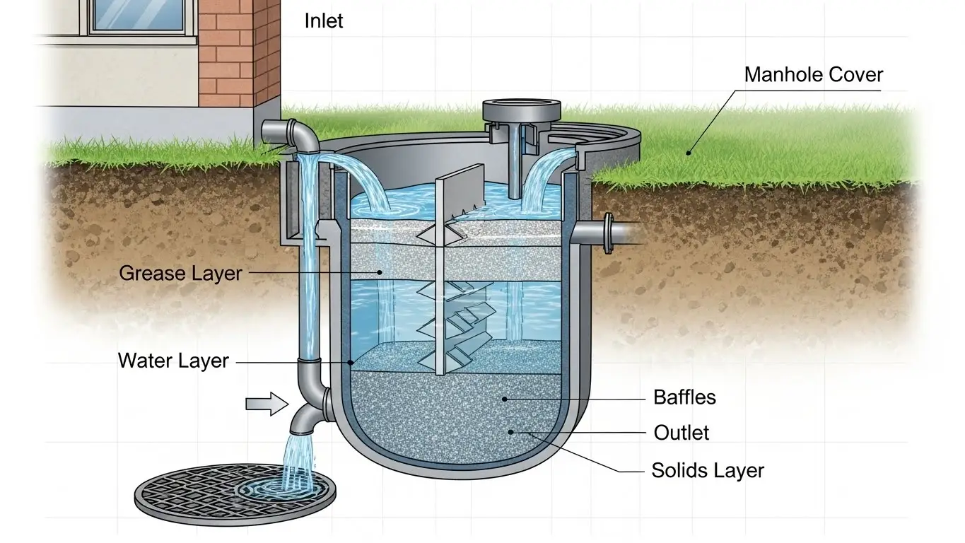 underground grease separator system