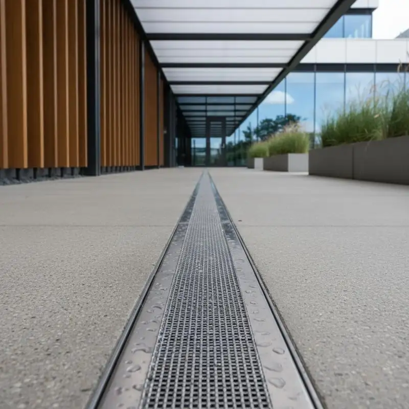 Stainless Steel Trench Drain Installation